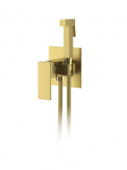 Смеситель душ D&K Bayern.Liszt с гигиеническим душем встраиваемый матовое золото DA1514507