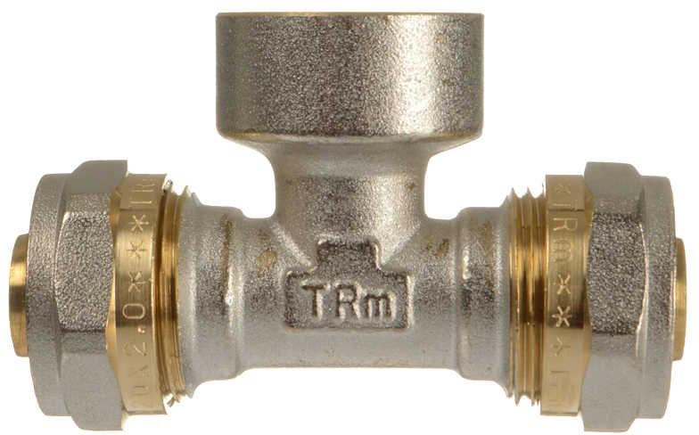 Тройник 20х3/4х20 цанга-гайка-цанга ТRm 01449