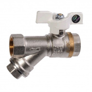 Кран шаровый 1/2" В-В с фильтром Terma CB бабочка