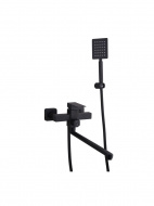 Смеситель ванна MELODIA Square картридж 35мм длинный излив 350мм нерж.сталь черный MDV30641bk