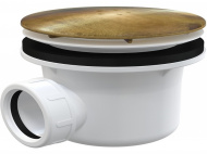 Сифон для душевого поддона Ø90 металлический бронза antic A49 Alcadrain