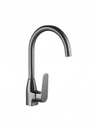 Смеситель кухня MELODIA Samba картридж д.35мм высокий R-излив без г/п оруж.сталь MDV30815gn