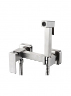 Смеситель биде LEDEME картридж 25мм. с гигиен. душем нерж.сталь L75398-7