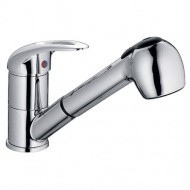 Смеситель для кухни Ledeme силумин с вытягивающейся лейкой L6002B