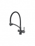 Смеситель кухня LEDEME с выходом для питьевой воды графит L4855U-12