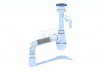 Сифон АНИ 1.1/2 40*50 с отводом для стиральной машины C0310