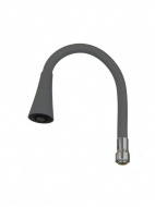 Излив гибкий LUXE с лейкой "колокольчик" серый 49см MELODIA MKP20922