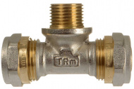 Тройник 20х1/2х20 цанга-штуцер-цанга ТRm 01451