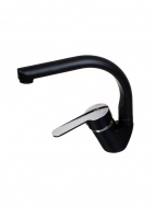 Смеситель кухня MELODIA Rumba Black картридж д.35мм утка MDV35312bk без гибкой подводки