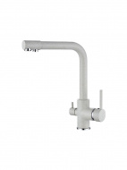 Смеситель для кухни Ledeme с подключением к фильтру с питьевой водой молочно матовый L4055W-3