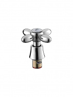 Кран-букса Ledeme 1/2 керамика 20 шлицов угол поворота 90 гр с маховиком крест LH27