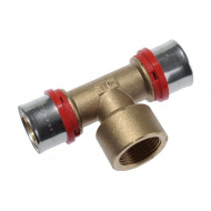 Пресс фитин тройник 16х1/2х16 внутренняя резьба TRm 02033