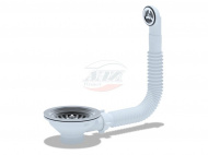 Перелив АНИ гибкий для мойки 3.1/2 с круглым вертикальным корпусом N320S