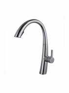 Смеситель кухня MELODIA Perfetto из нерж.стали с вытяжным изливом картридж д.35мм хром MDV30207