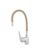Смеситель кухня MELODIA Ostessa картридж д.40мм гибкий излив бежевый MDV40615Beige без подводки