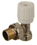 Клапан запорный для радиатора угловой 1/2" с ручной регулировкой Terma