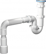 Сифон АНИ 1.1/2 40 прямоточный c гофрой 40/50 D0115