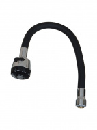 Излив гибкий LUXE с лейкой 2 режима черный 49см MELODIA MKP20654