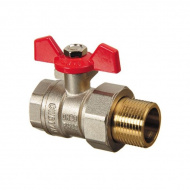 Кран шаровый 1" с американкой Terma-R RED бабочка