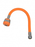 Излив гибкий LUXE с лейкой 2 режима оранжевый 49см MELODIA MKP20660