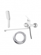 Смеситель ванна MELODIA Moderno White картридж д.35мм длинный излив MDV35141_wt