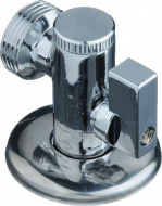 Кран шаровый угловой с фильтром 1/2"х3/4" с отражателем TRm 752