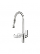 Смеситель кухня MELODIA Perfetto картридж д.35мм высокий R-излив с мыльницей хром MDV30200