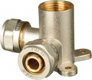 Тройник 16х16х1/2 цанга-цанга-гайка ТRm с креплением 01802