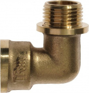 Уголок равнопроходной с ограничителем латунь TRm