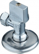 Кран шаровый угловой 1/2"х3/8" с цангой на 10мм с отражателем TRm 723 (тип L86)