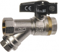 Кран шаровый 1/2" В-В с фильтром Terma CB бабочка