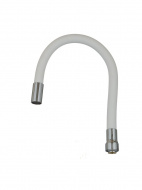 Излив гибкий LUXE белый 49см MELODIA MKP20916