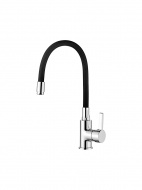 Смеситель для кухни Ledeme гибкий излив чёрный хром L4898-2