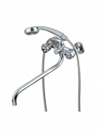 Смеситель ванна MELODIA Elegia длинный S-излив люкс керамика MDV32041 лейка 1ф.75мм круглая