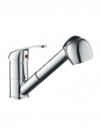 Смеситель кухня MELODIA Metallica картридж д.40мм вытяжной излив MDV35516 с подводкой 50см