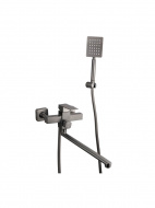 Смеситель ванна MELODIA Square картридж 35мм длинный излив 350мм нерж.оруж.сталь MDV30641gn