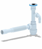 Сифон Ани 1 1/4 32 мини с отводом и гофрой 32*32/40 BM1315