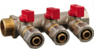 Коллектор д/мпл. 3/4 в-н с 3-мя шар.кран. конус 16мм 1/2 TeRma 14002