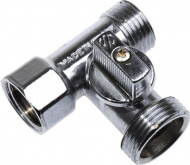 Кран шаровой 3-х проходной для стиральной машины 1/2"х3/4"х1/2" Arco