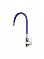 Смеситель для кухни Ledeme гибкий излив фиолетовый L4898-8