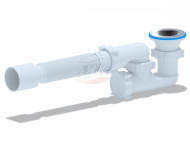 Сифон для душевого поддона АНИ регулируемый 1.1/2 40 с гибкой трубой 40х50 E215