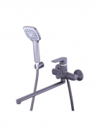 Смеситель ванна MELODIA Moderno Graphite картридж д.35мм длинный излив MDV35141gt