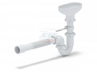 Сифон АНИ 1.1/2 40 прямоточный с разрывом струи с гибкой трубой 40х40/50 DR0115