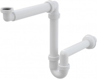 Сифон для умывальника экономящий пространство с накидной гайкой 5/4 A434 Alcadrain