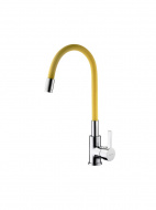 Смеситель для кухни Ledeme гибкий излив жёлтый L4898-4