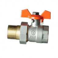Кран шаровый 3/4" с американкой Terma-R рычаг