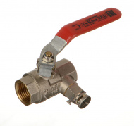 Кран шаровый 1/2" В-В рычаг с дренажем и воздухоотводчиком Terma-R RED