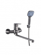 Смеситель ванна MELODIA Samba картридж д.35мм длинный излив 350мм с акс. оруж.сталь MDV30841gn