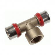 Пресс фитин тройник 20х1/2х20 внутренняя резьба TRm 02405