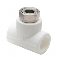Тройник PPRC с накидной гайкой 20х1/2 Кросс
